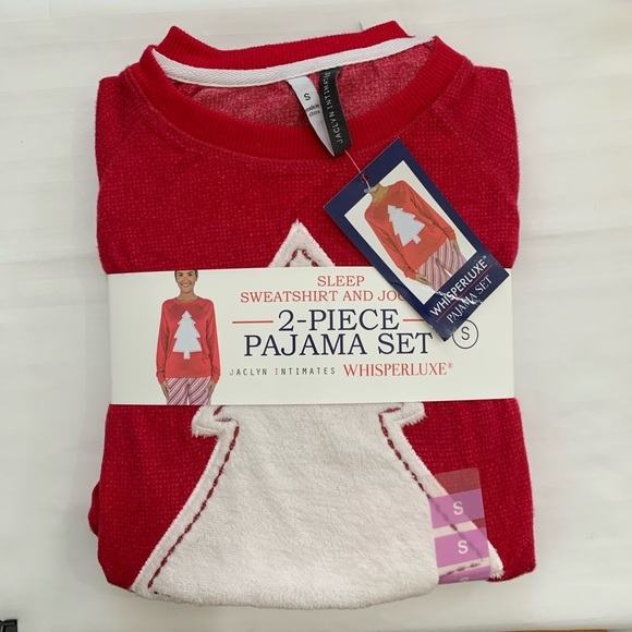 New Womens Super Soft Cozy Holiday Pajama Set Tree Size Small - Picture 6 of 14
